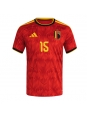 Moške Nogometnih dresov Belgija Thomas Meunier #15 Domači SP 2026 Kratki rokavi Moške Nogometnih dresov Belgija Thomas Meunier #15 Domači SP 2026 Kratki rokavi